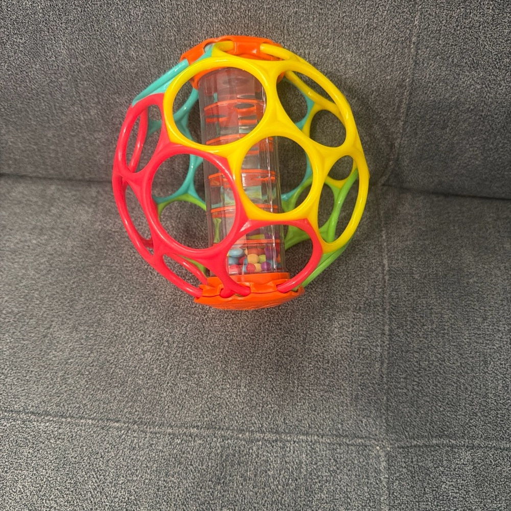 Oball LARGE Grasping Toy Ball  Easy Grasp Rattle Rain Stick Beads sturdy kids